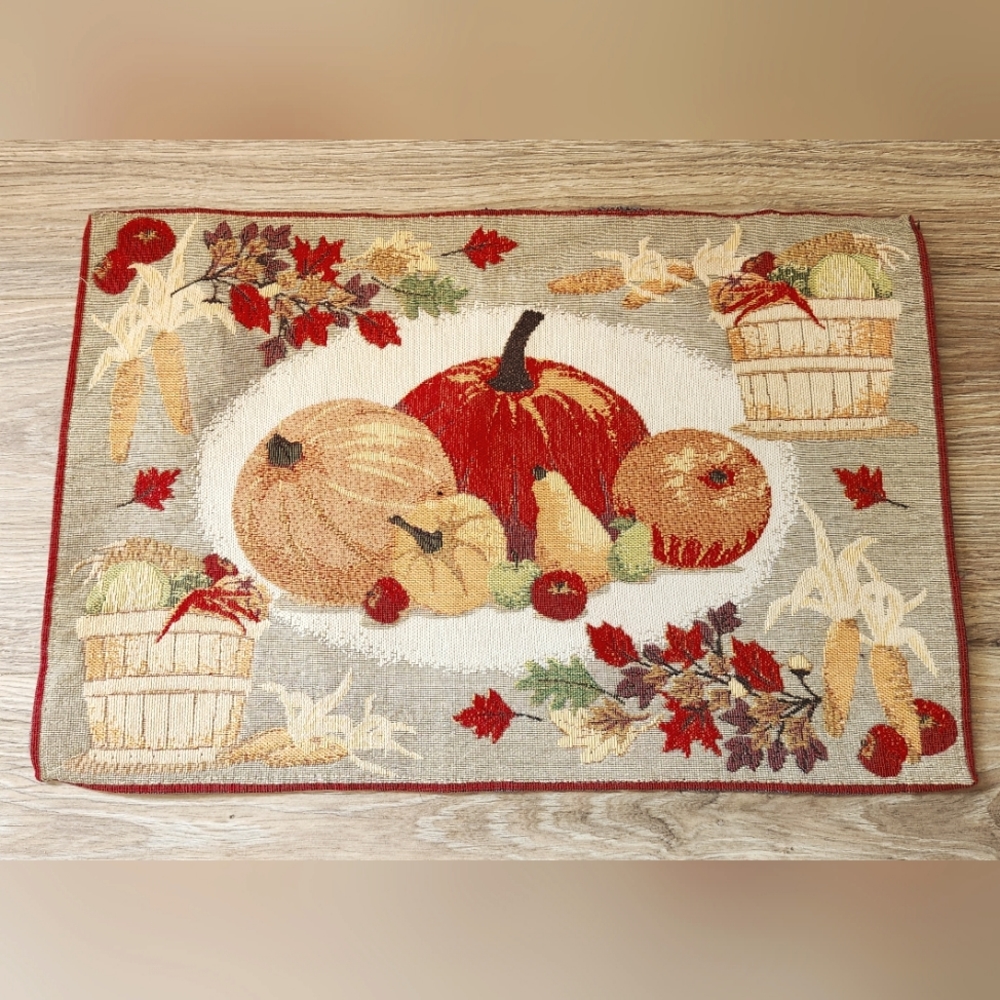 SINGLE FALL HARVEST TAPESTRY PLACEMAT